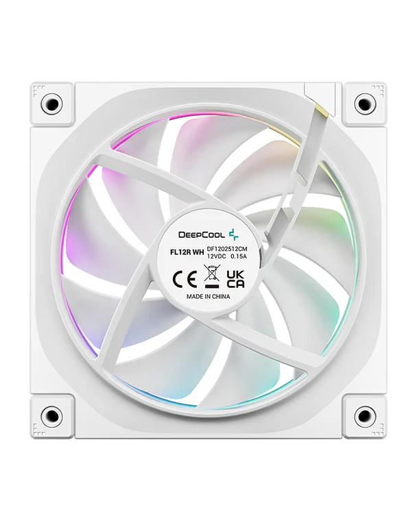 DeepCool FL12R Reversed Fan Blade 120mm Case Fans - White