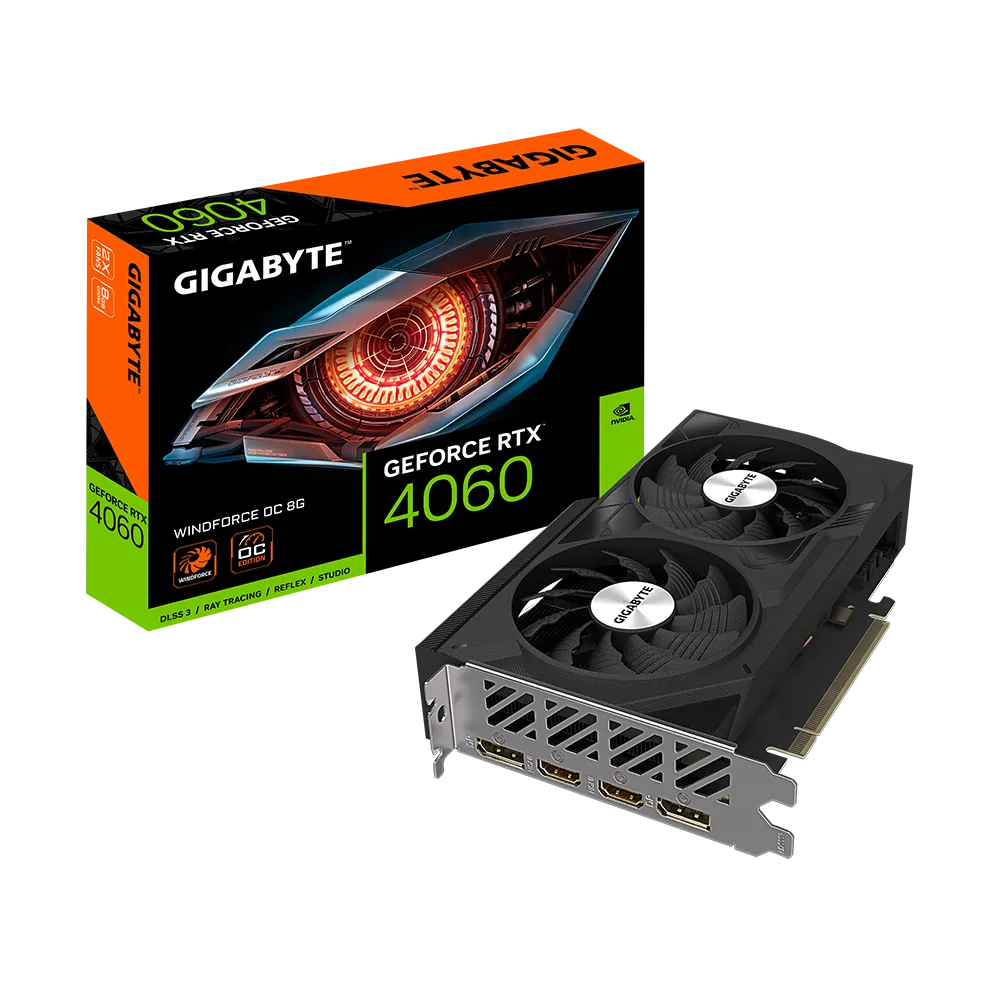 GIGABYTE  GeForce RTX™ 4060 WINDFORCE OC 8G - Graphics Card