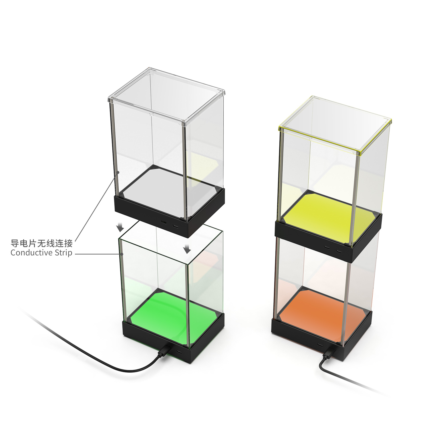 Dobe TY-3833 RGB Light Display Case