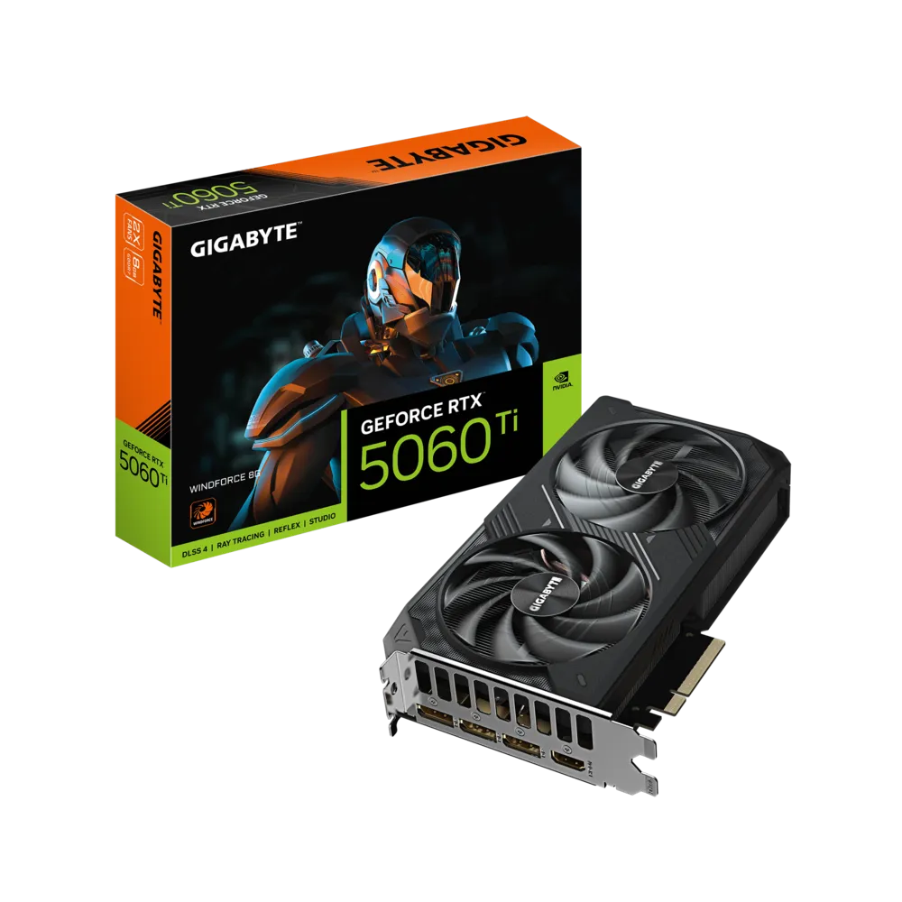 GIGABYTE GEFORCE RTX 5060TI WINDFORCE 8GB GDDR7 GRAPHIC CARD