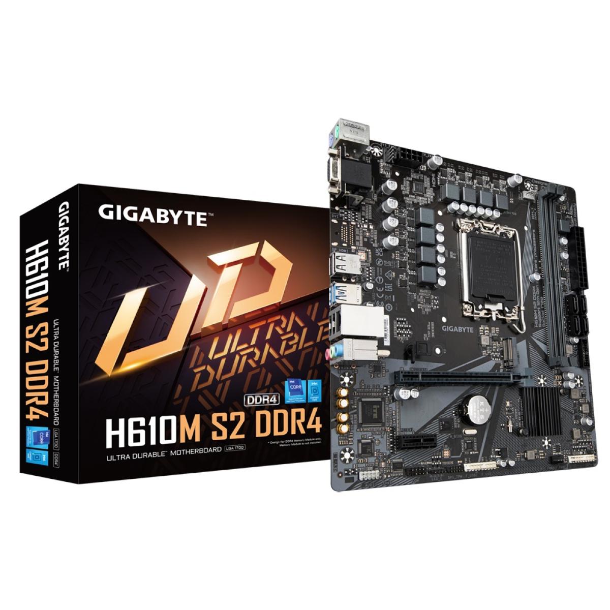 GIGABYTE H610M S2 DDR4 LGA 1700, Intel 12th  mATX Motherboard