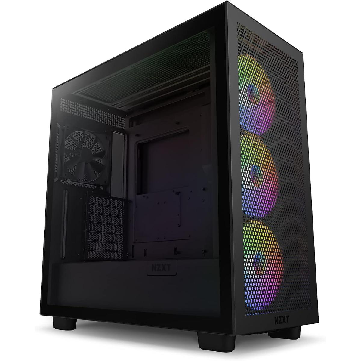 NZXT H7 Flow RGB ATX Tempered Glass Mid Tower  Gaming Case