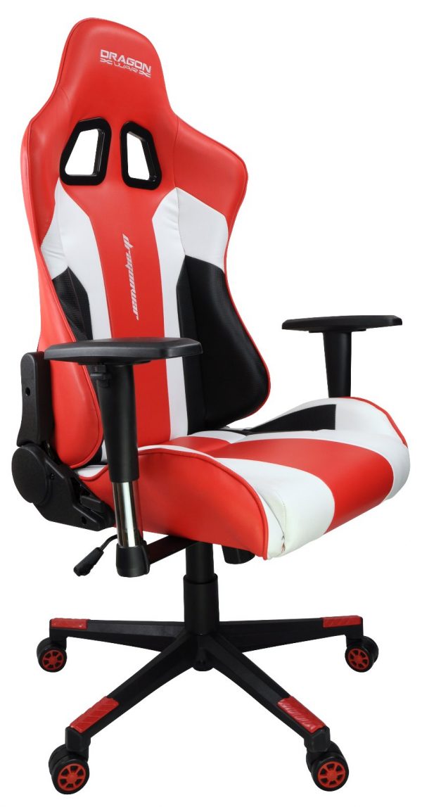 Dragon War GC-007 Gaming Chair RED AND WHITE