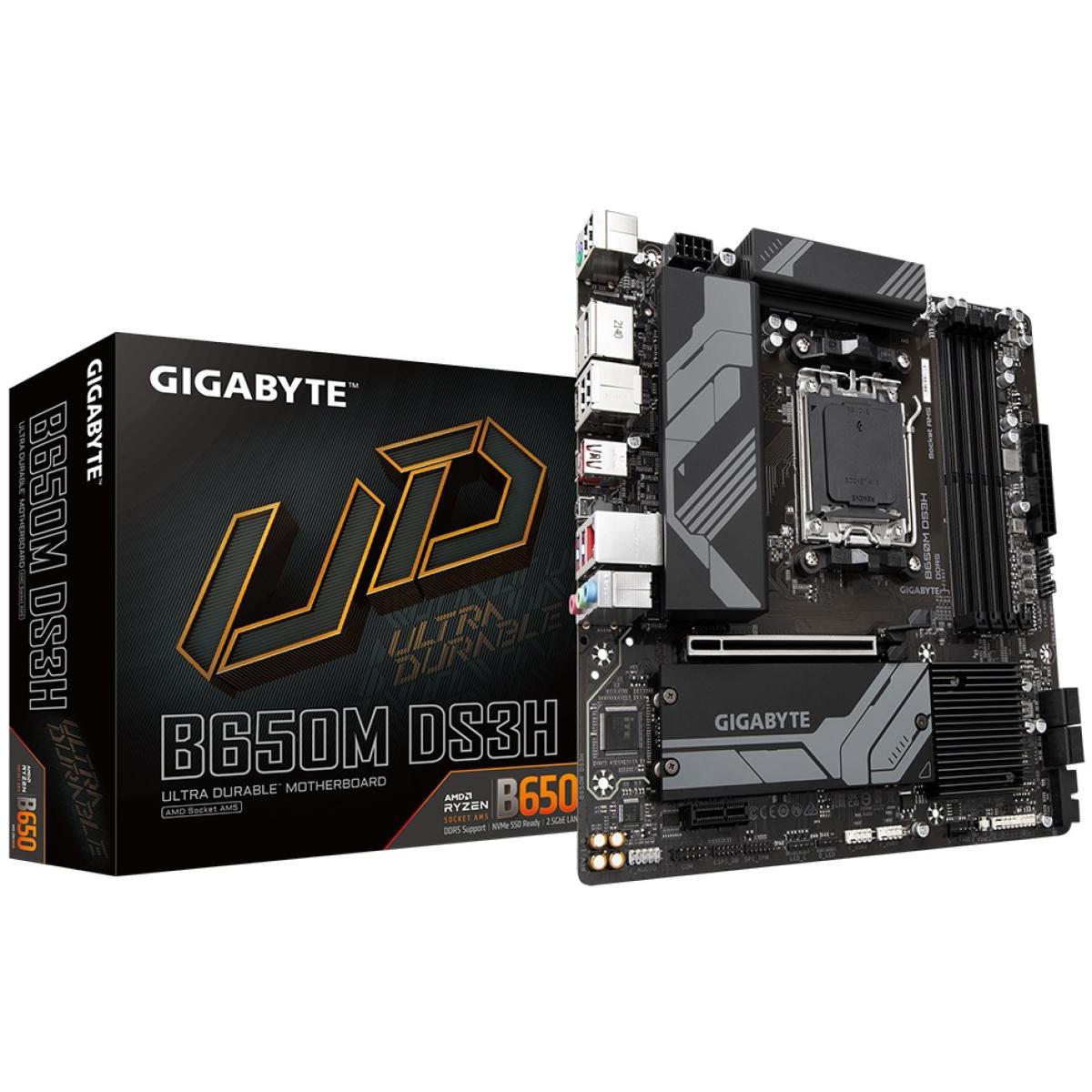 GIGABYTE B650M DS3H AMD RYZEN 7000 Series AM5/DDR5  - mATX Gaming MotherBoard