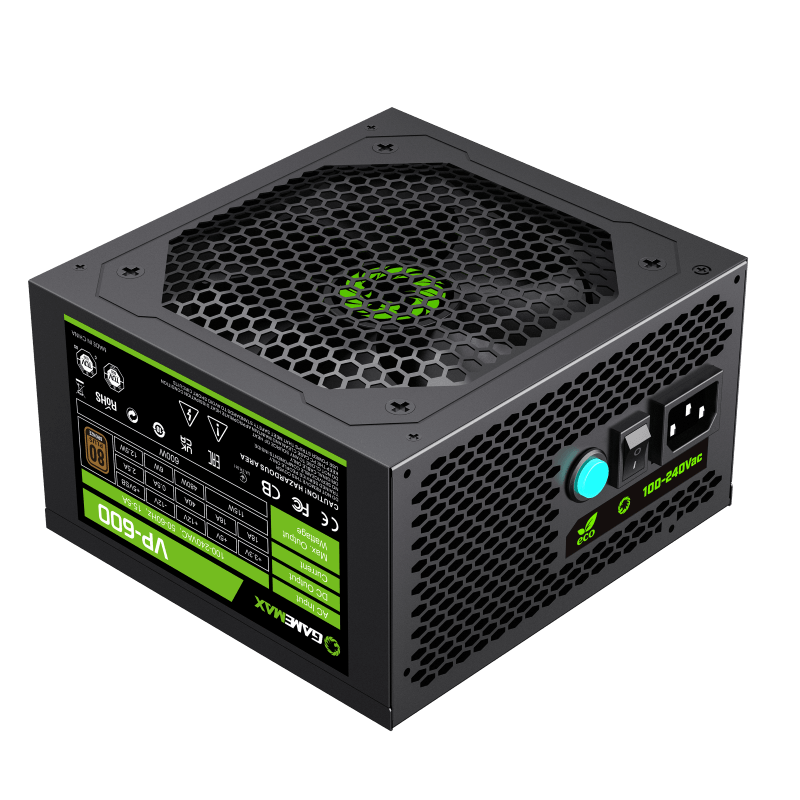 GAMEMAX VP-600-RGB-M Power Supply For PC Semi-Modular 80PLUS Bronze  Certified Gaming PSU Quiet Power Supply for Gamer ECO Mode