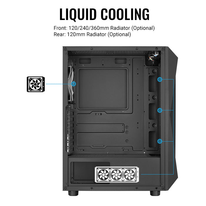 AeroCool Falcon ARGB ATX Mid Tower Gaming Case