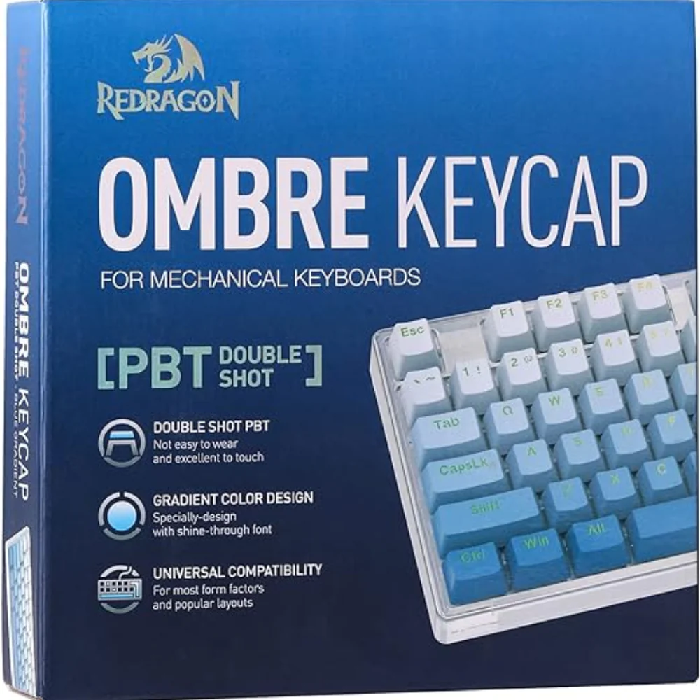 Redragon A134 Gradient Color Ombre Blue KeyCaps, 104 Keys