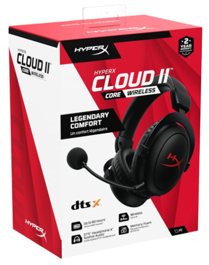 HYPERX CLOUD II WIRELESS LEGENDARY COMFORT GAMING HEADSET BLACK/RED -  Gadgets