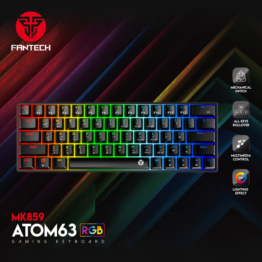 Fantech Atom63 MK859  (Arabic/English) Mechanical Gaming Keyboard