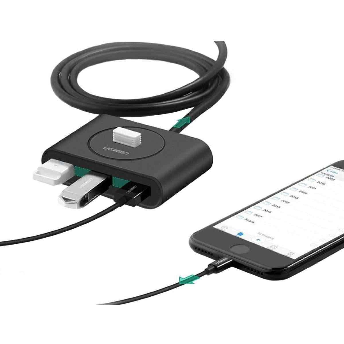 UGREEN CR113 USB Hub 3.0 Data 4-in-1