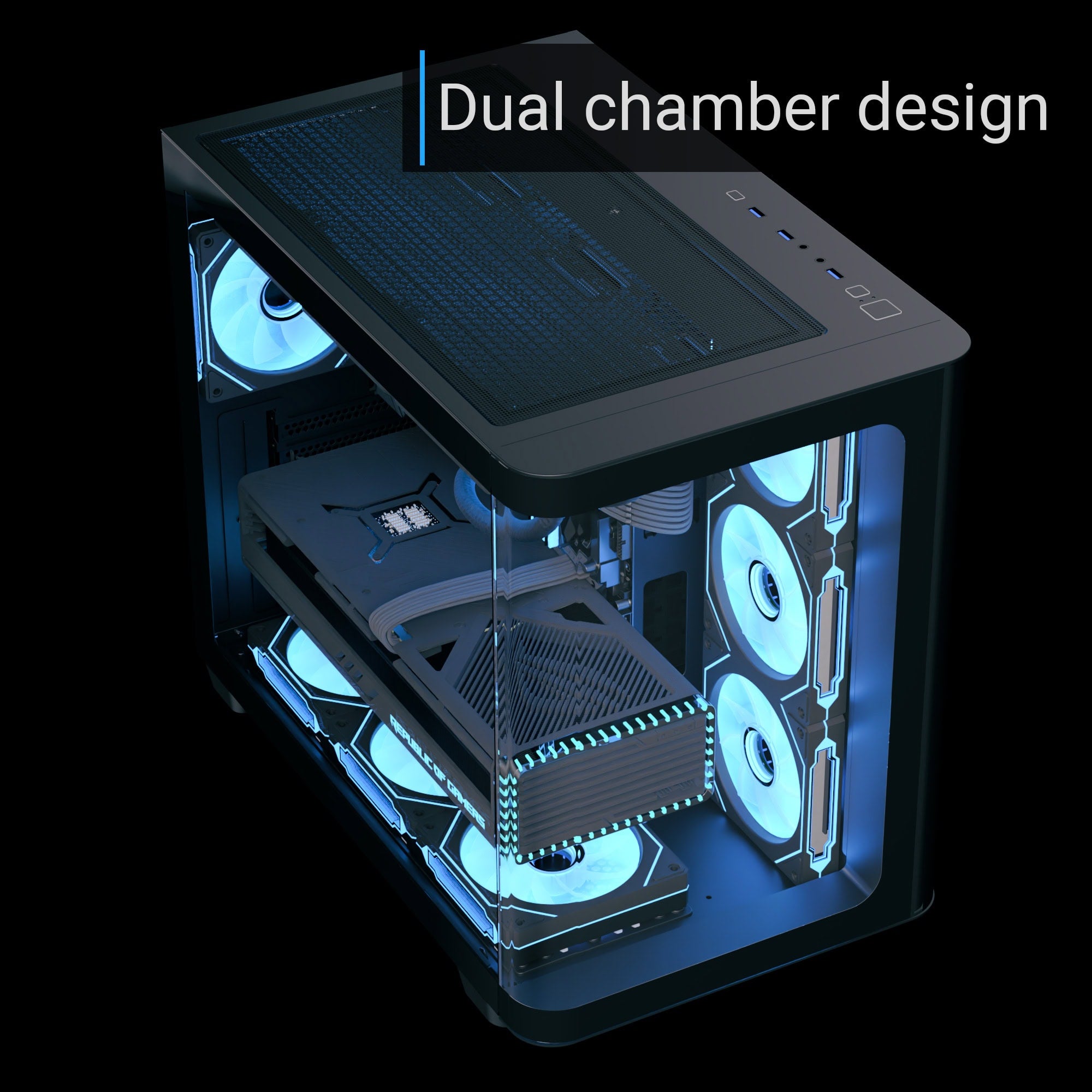 AeroCool P500C ARGB ATX Mid Tower Gaming Case - Black