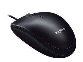 Logitech M90 Full-Size Wired Mouse - Black