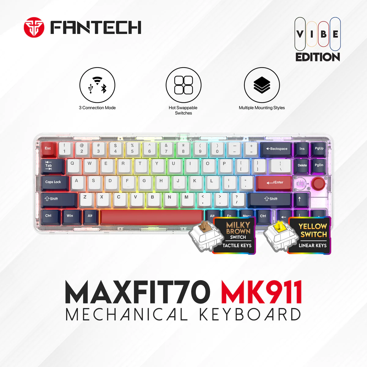 Fantech Maxfit70 LONDON TOUR Vibe Edition  Mechanical Gaming Keyboard