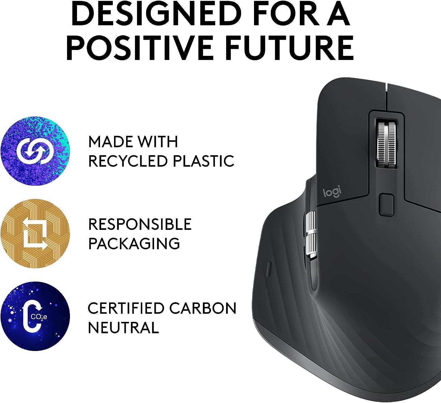Logitech MX Master 3S - Wireless Performance Mouse - Black