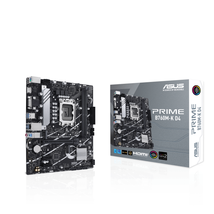 ASUS Prime B760M-K D4 (LGA 1700)(13th and 12th Gen) mATX Motherboard
