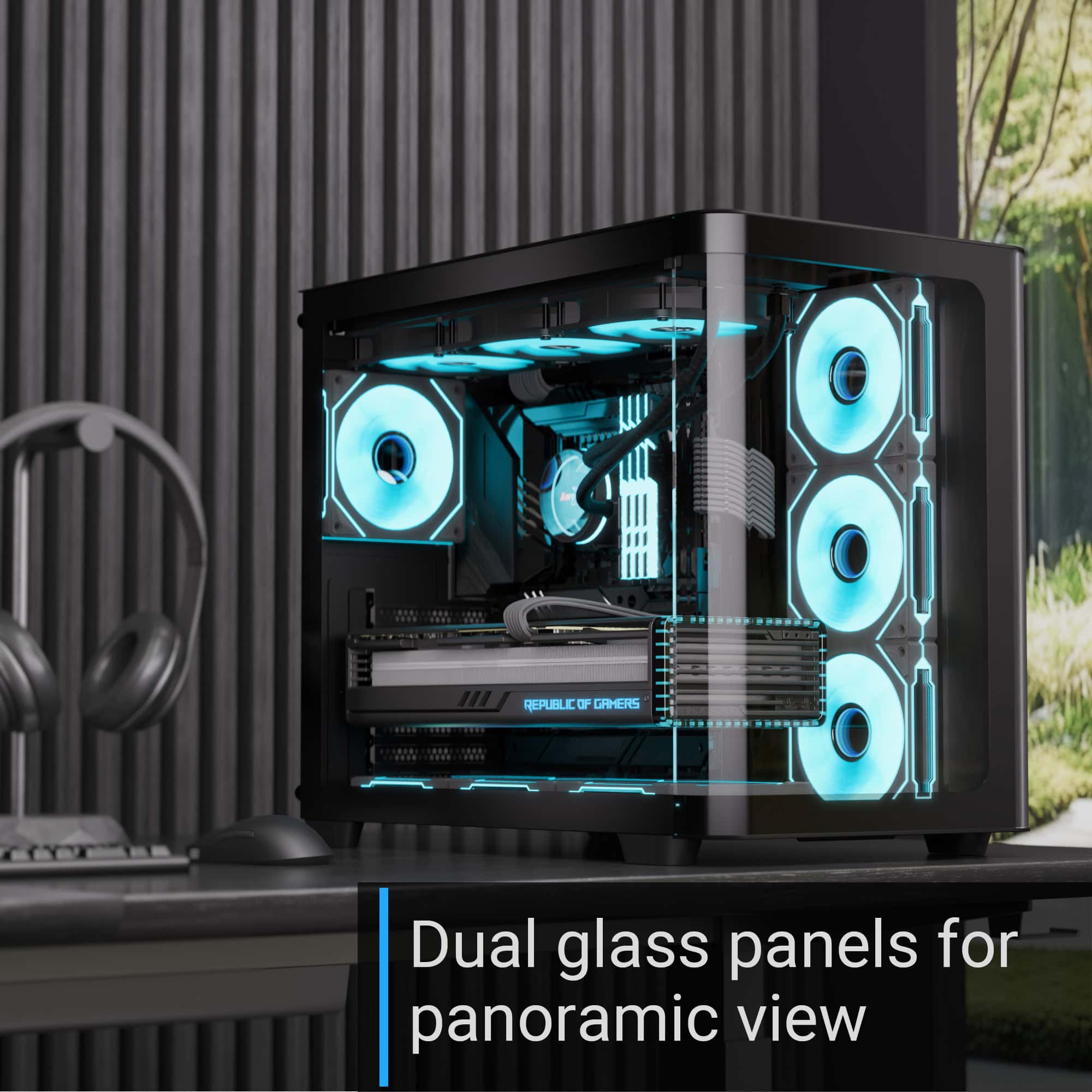 AeroCool P500C ARGB ATX Mid Tower Gaming Case - Black