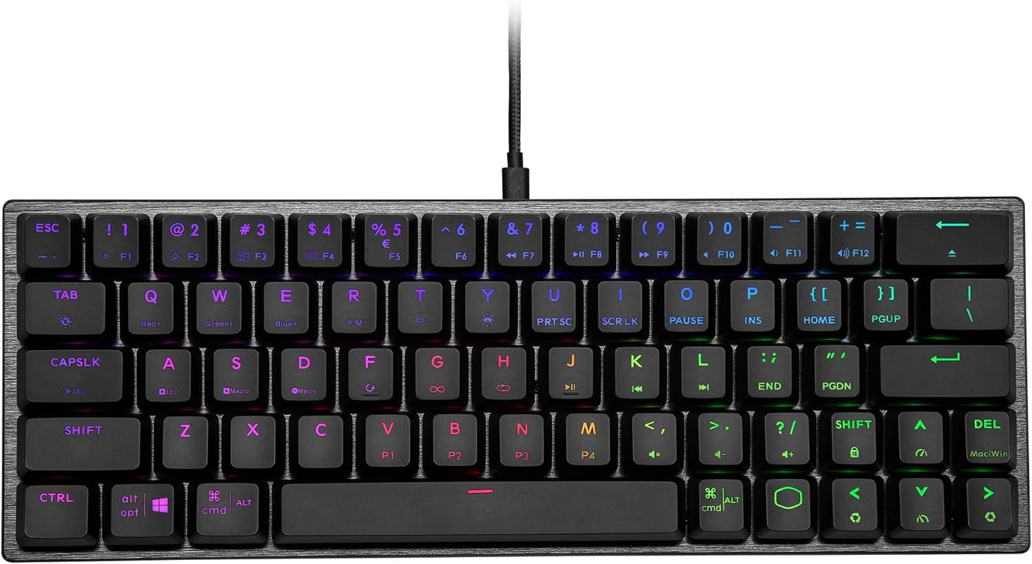 Cooler Master SK620 60% Space Grey Red Switch Low Profile Mechanical Gaming Keyboard
