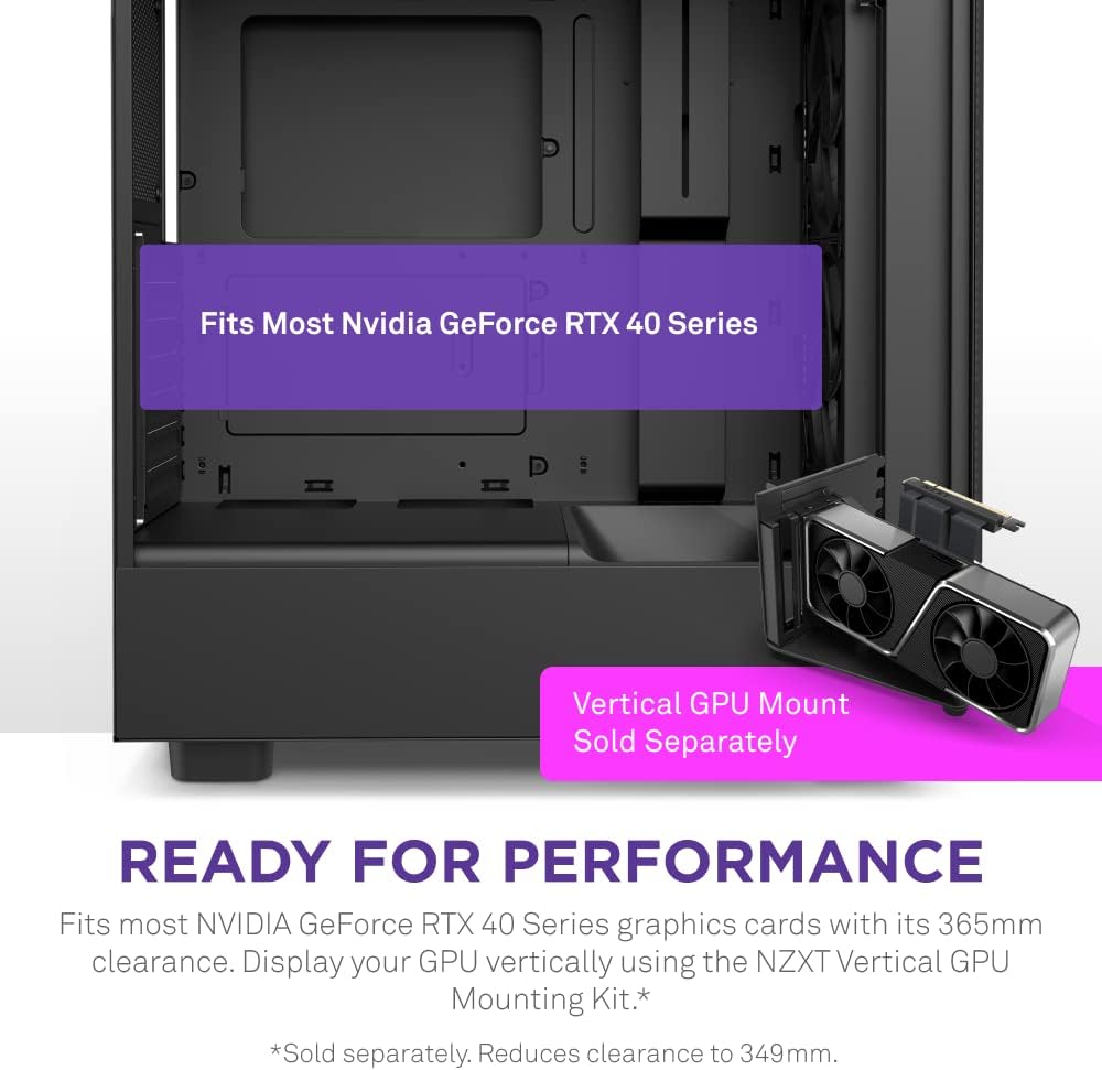 NZXT H5 Flow RGB ATX Tempered Glass Mid Tower (BLACK) Gaming Case