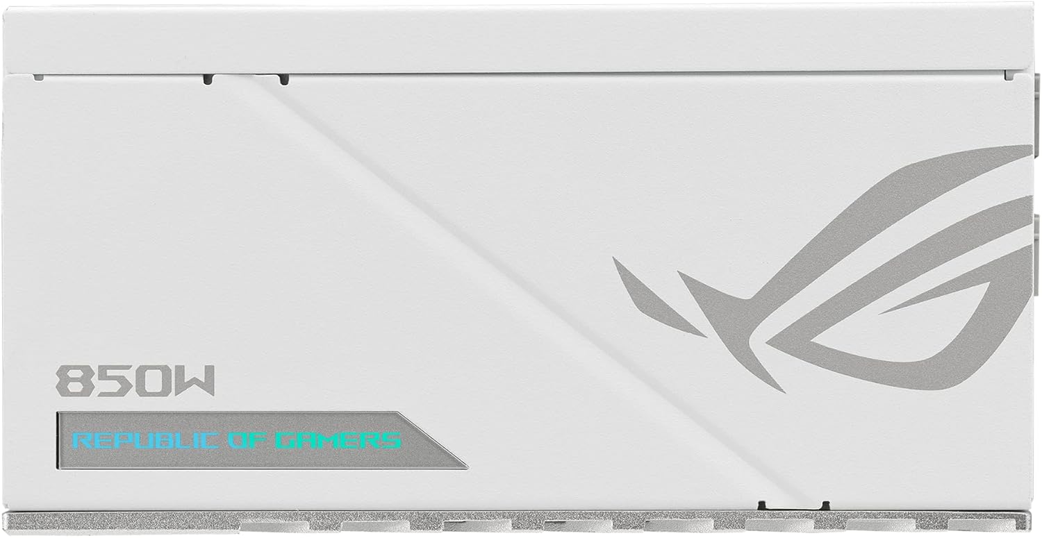 ASUS ROG Loki SFX-L 850W Power Supply Unit, 80 Plus Platinum, Fully Modular, PCIe Gen 5.0, 120mm ARGB-Illuminated Fan White