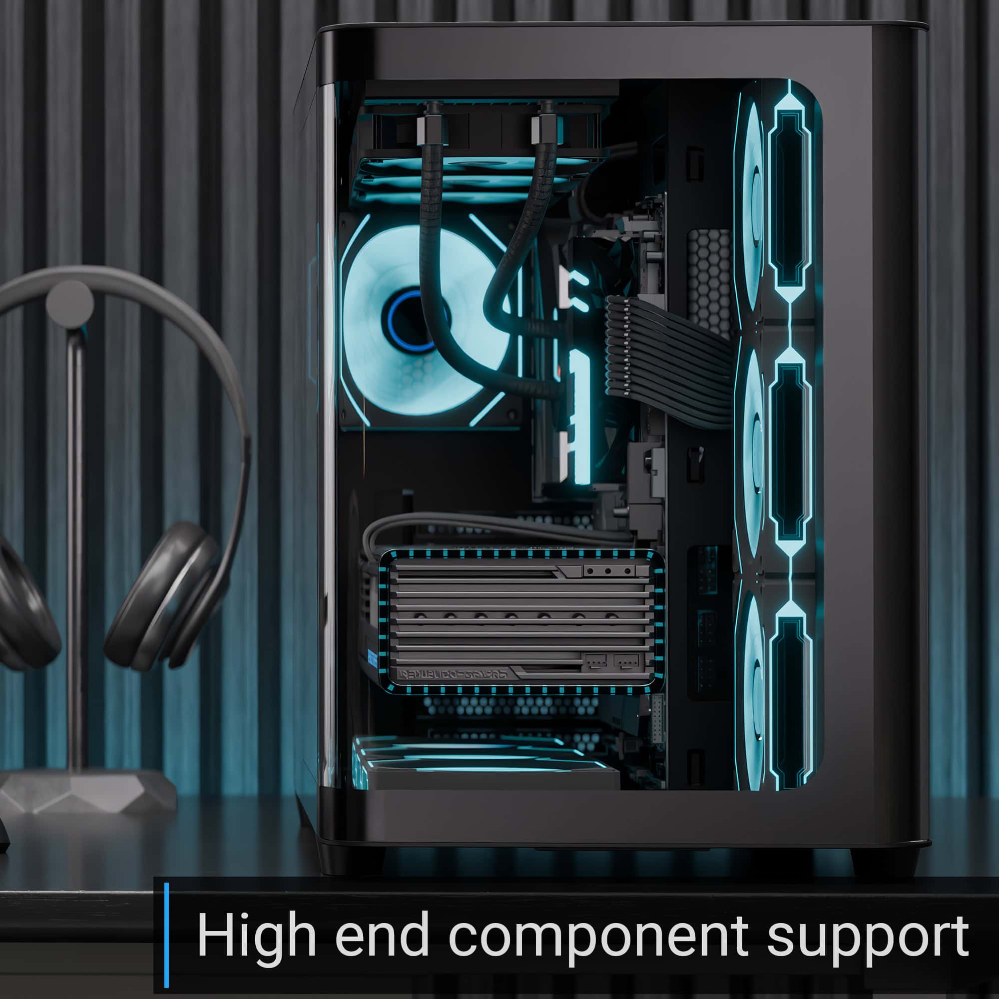 AeroCool P500C ARGB ATX Mid Tower Gaming Case - Black