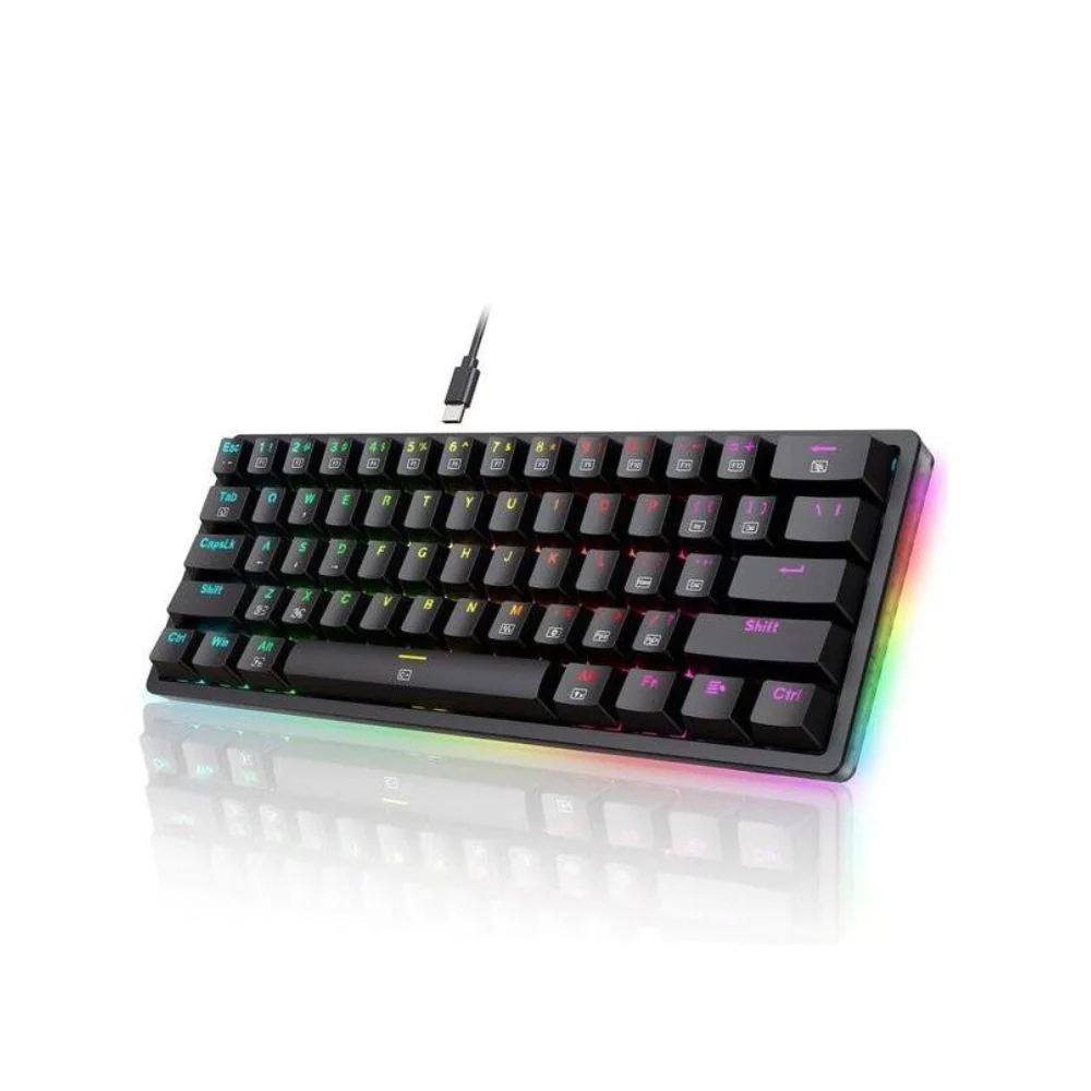 Redragon AKALI K642 Wired 60% Mechanical RGB Keyboard - Black