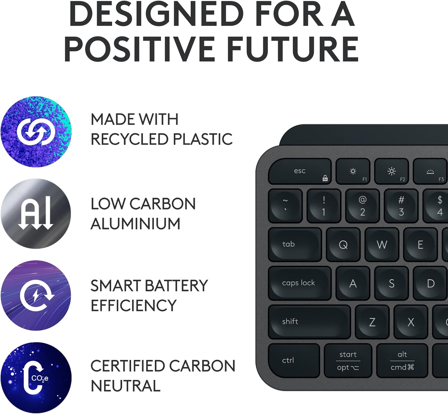 Logitech MX Keys S Wireless Keyboard + Mouse Combo - Graphite Black