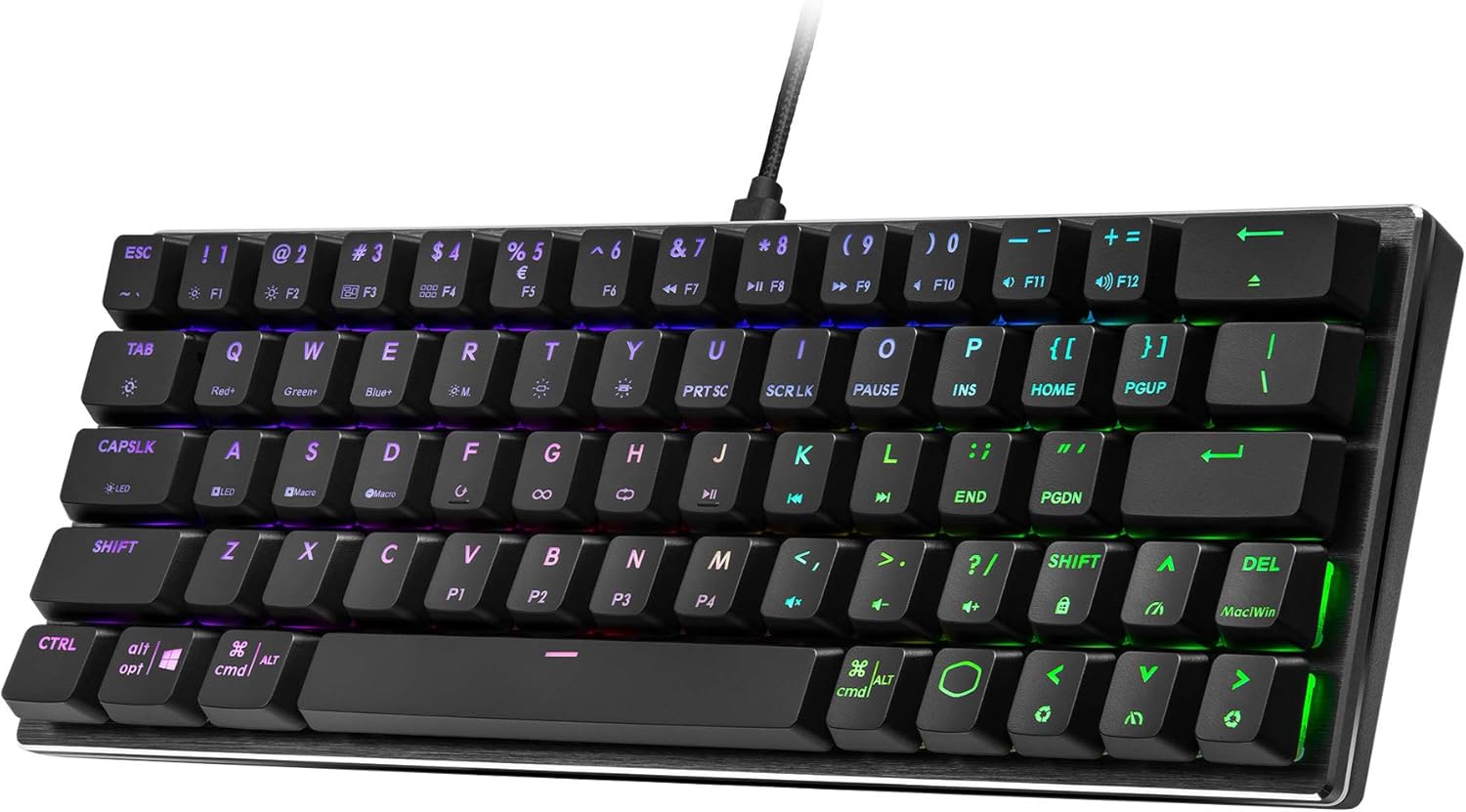 Cooler Master SK620 60% Space Grey Red Switch Low Profile Mechanical Gaming Keyboard