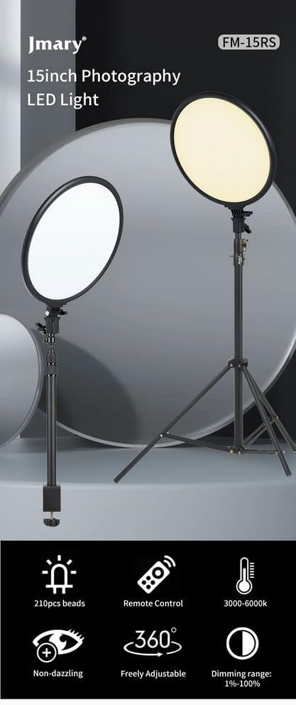Jmary 15-Inch Panel LED Light - Black