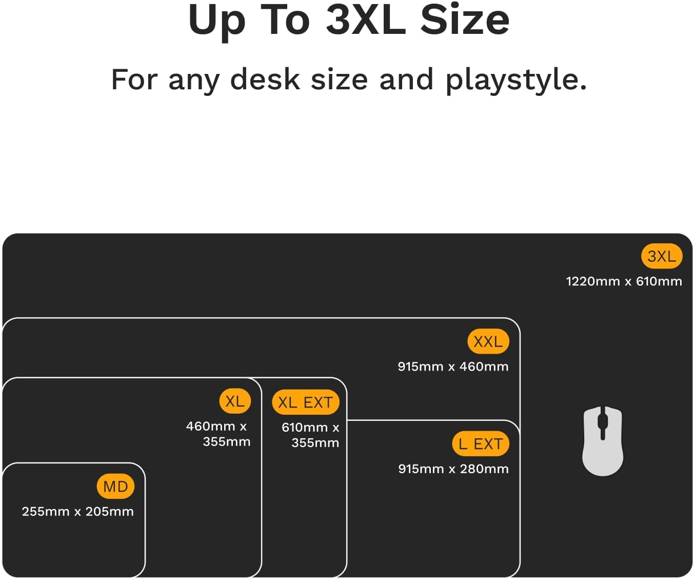 Glorious Mouse Pad 2 3XL - Stitched - Black