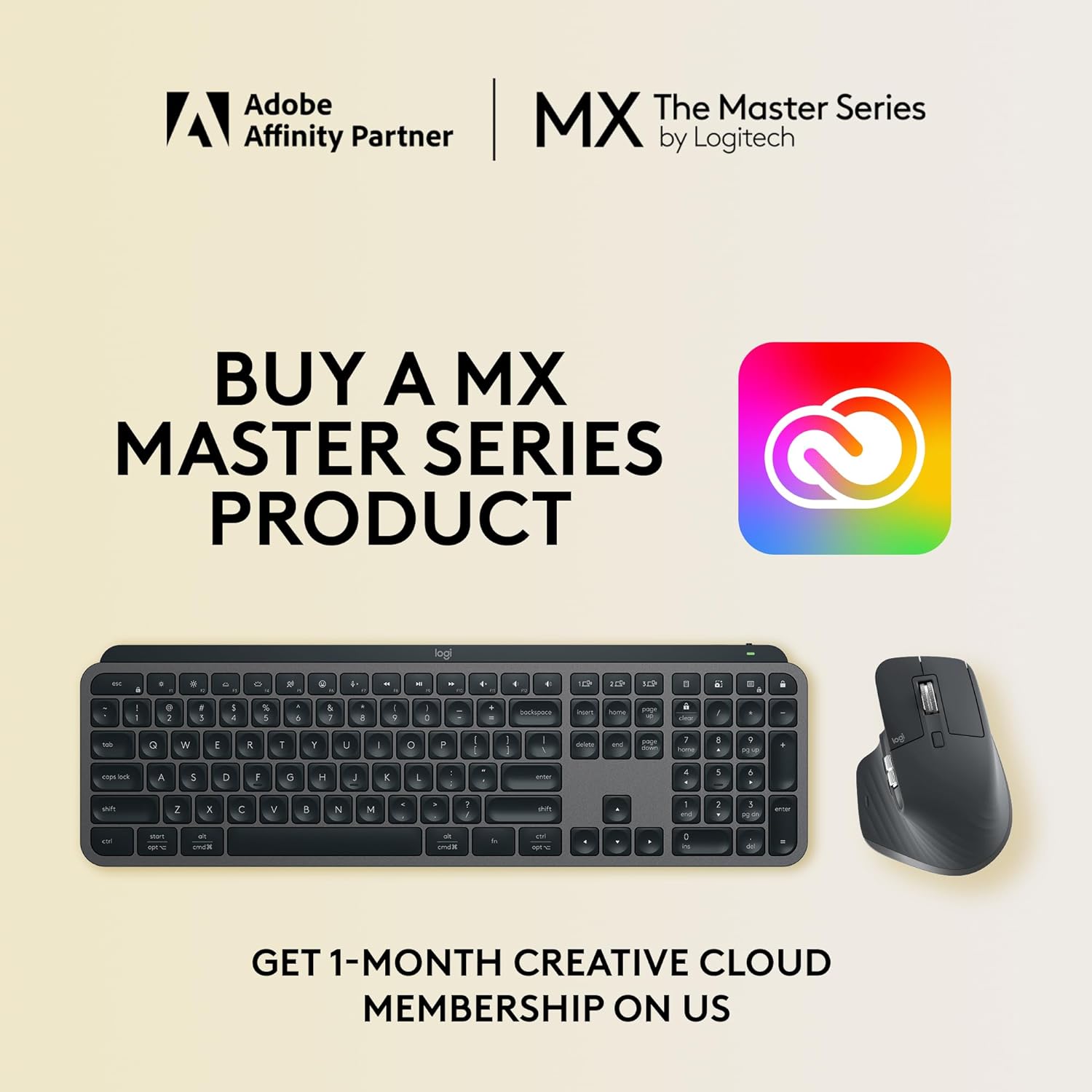 Logitech MX Keys S Wireless Keyboard + Mouse Combo - Graphite Black