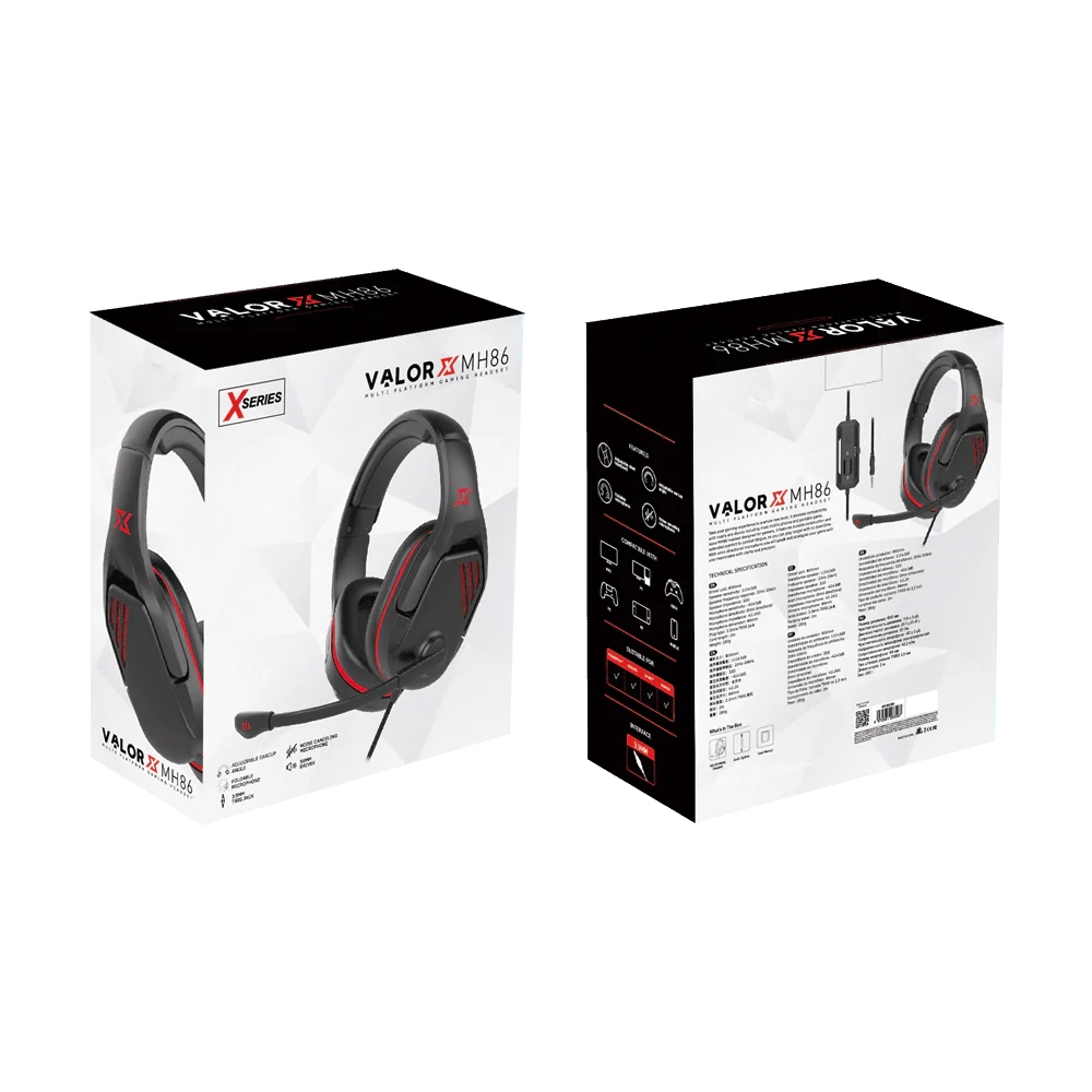 Fantech Valor X MH86 Wired Mutli-Platform Gaming Headset - Black