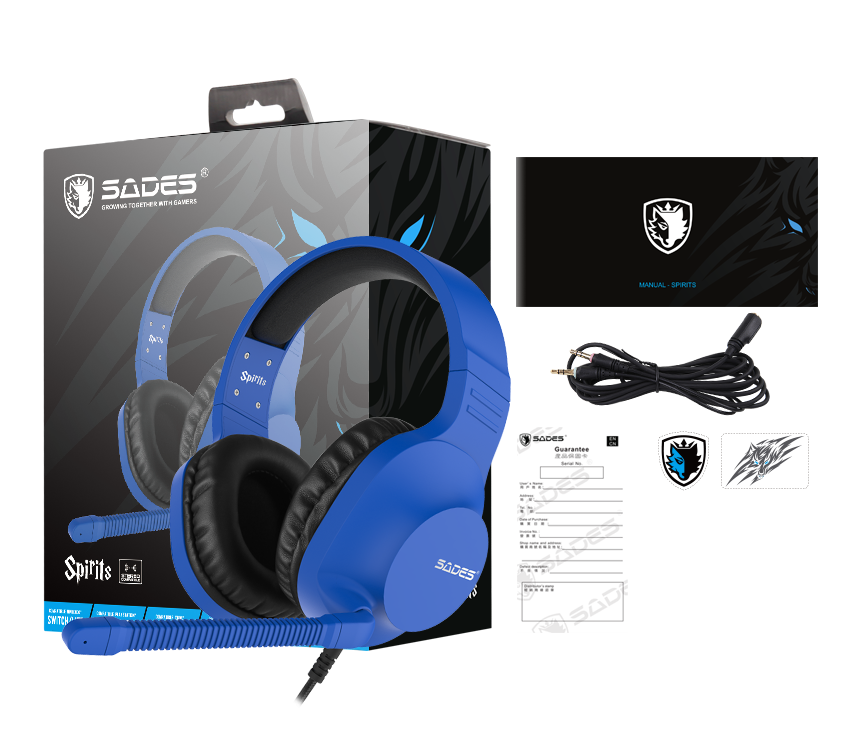 Sades Spirits Stereo Wired Gaming Headset - MultiColor