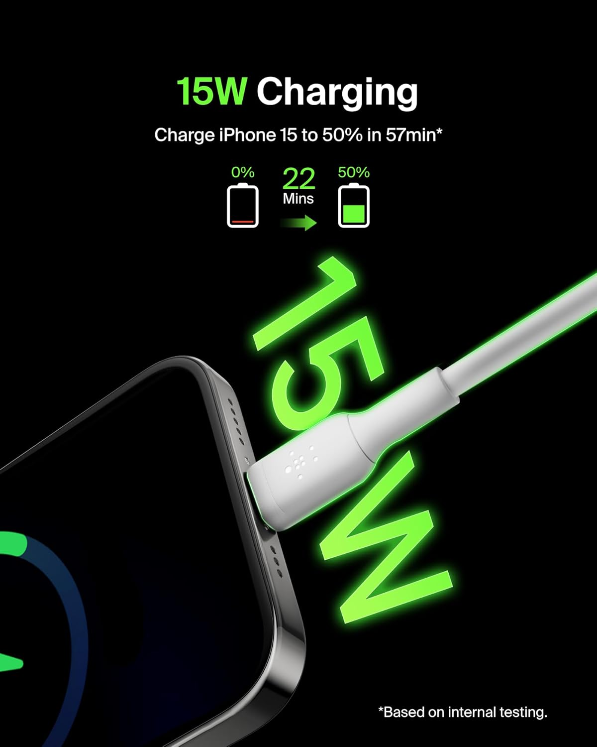 Belkin Boost Charge USB-A to USB-C Cable, 1M - White