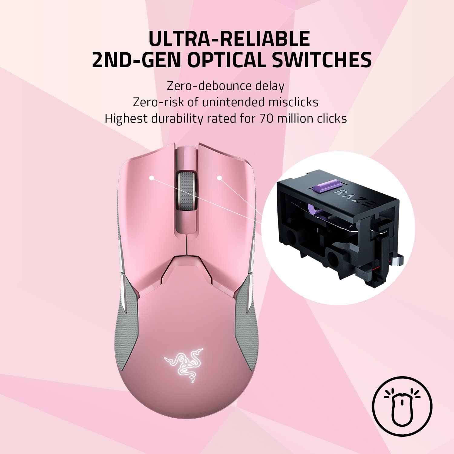 Razer Viper Ultimate Mouse & Dock - Quartz Pink