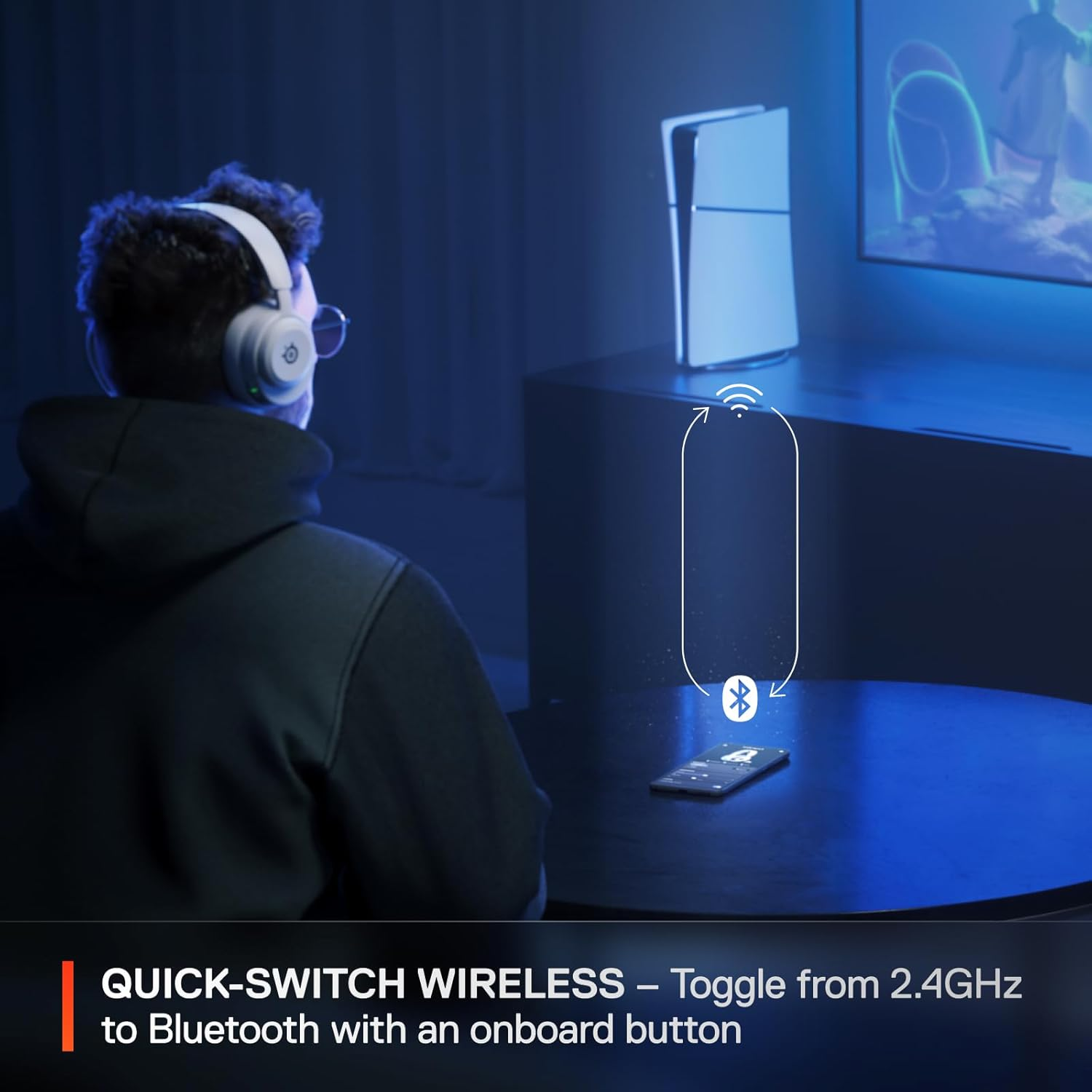 SteelSeries Arctis Nova 5P Wireless Multi-System Gaming Headset - White