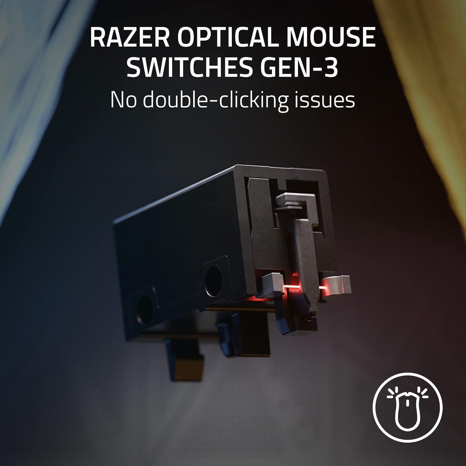 Razer DeathAdder V3 Wired 59g Lightweight 30K Optical Sensor Gen-3 Fast Optical Switches 8KHz Hyper Polling 6 Buttons Speedflex Cable - Black