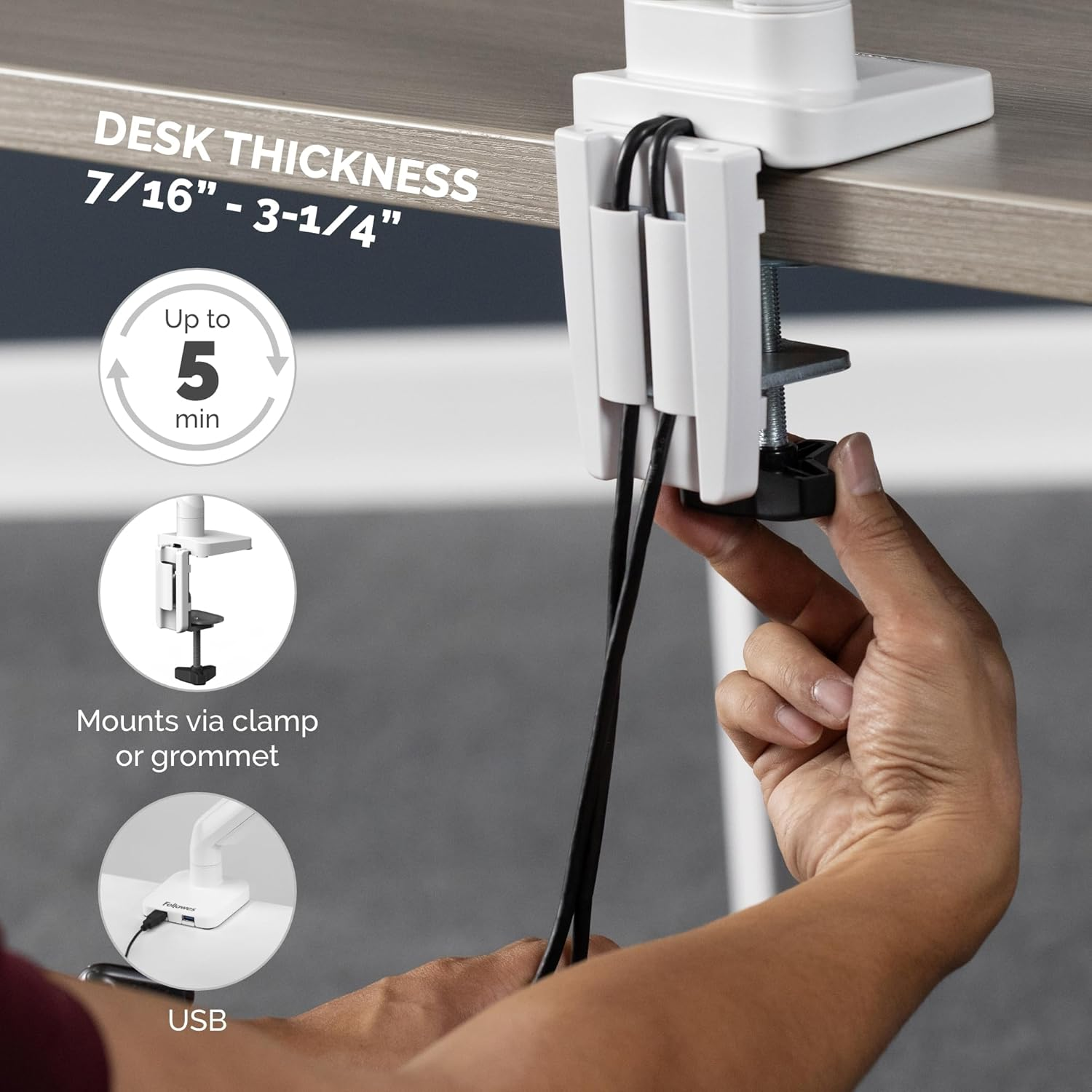 Fellowes Platinum Series Dual Monitor ARM White