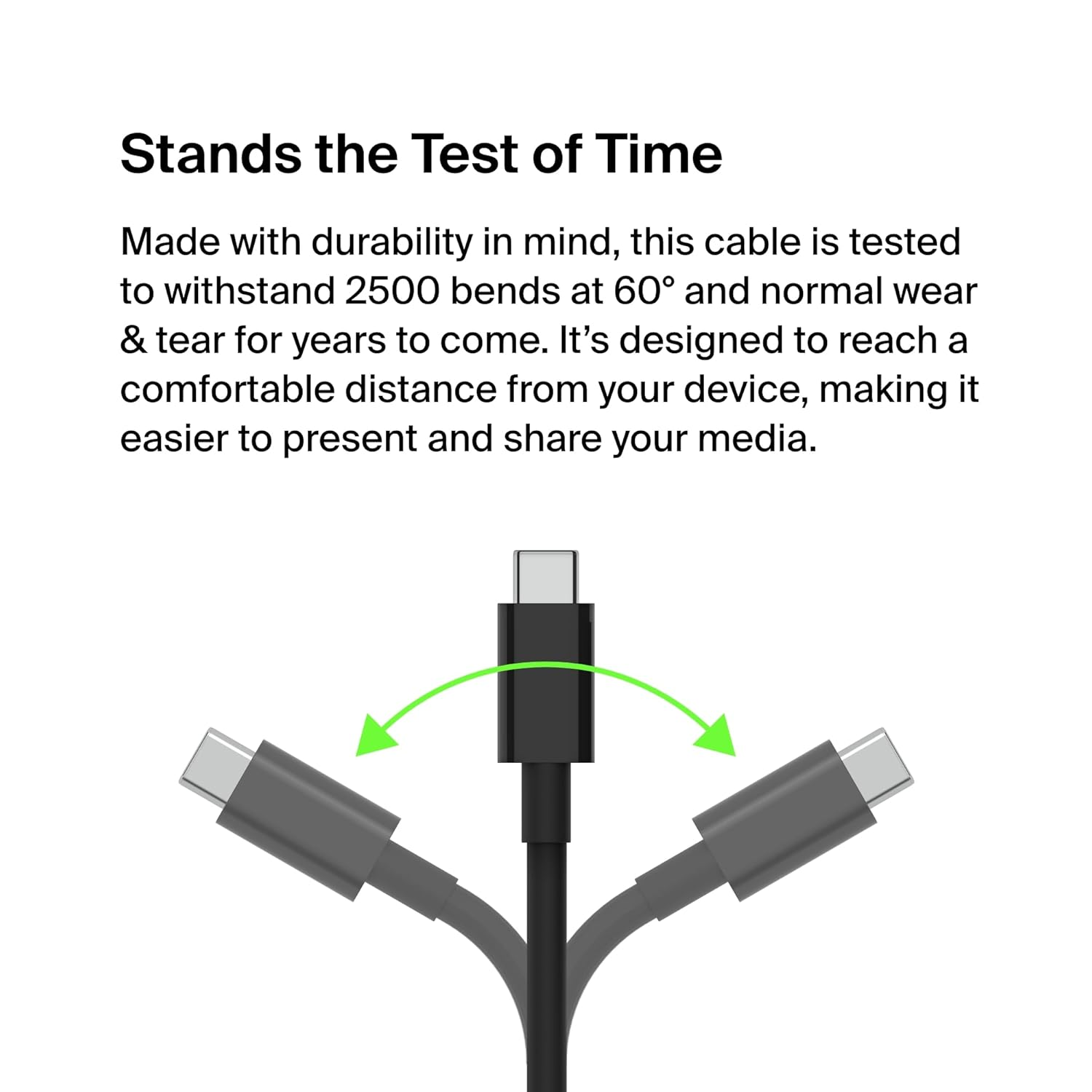 Belkin CONNECT USB-C TO HDMI 2.1 Cable, Supports resolutions up to 8K 60Hz and HDR10+, Supports HBR3, DSC,HDCP 2.2 for iTunes/Netflix