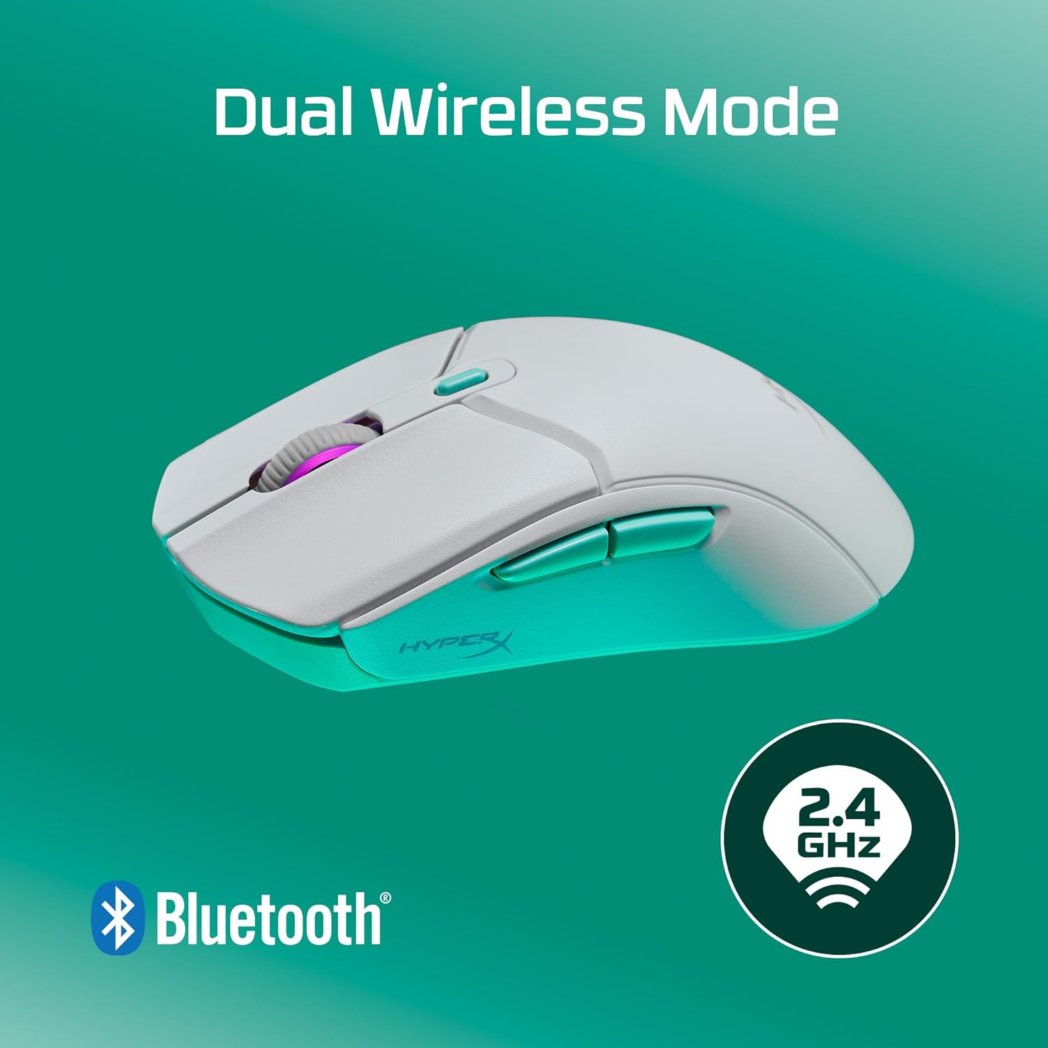 HyperX Pulsefire Haste 2 Core Wireless & Bluetooth Gaming Mouse - White