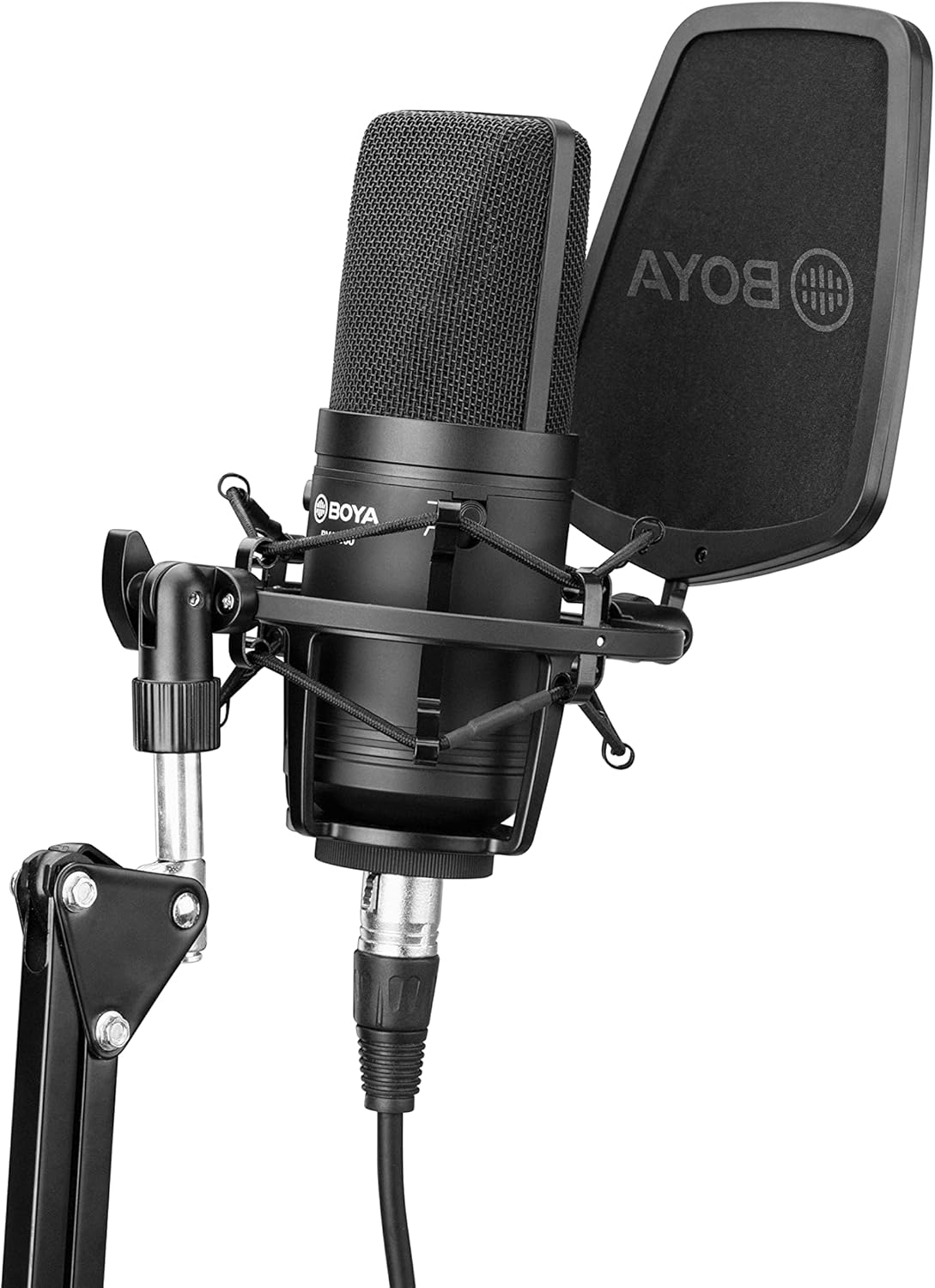 Boya M800 Large Diaphragm Condenser Microphone with Shock Mount & Pop Shield