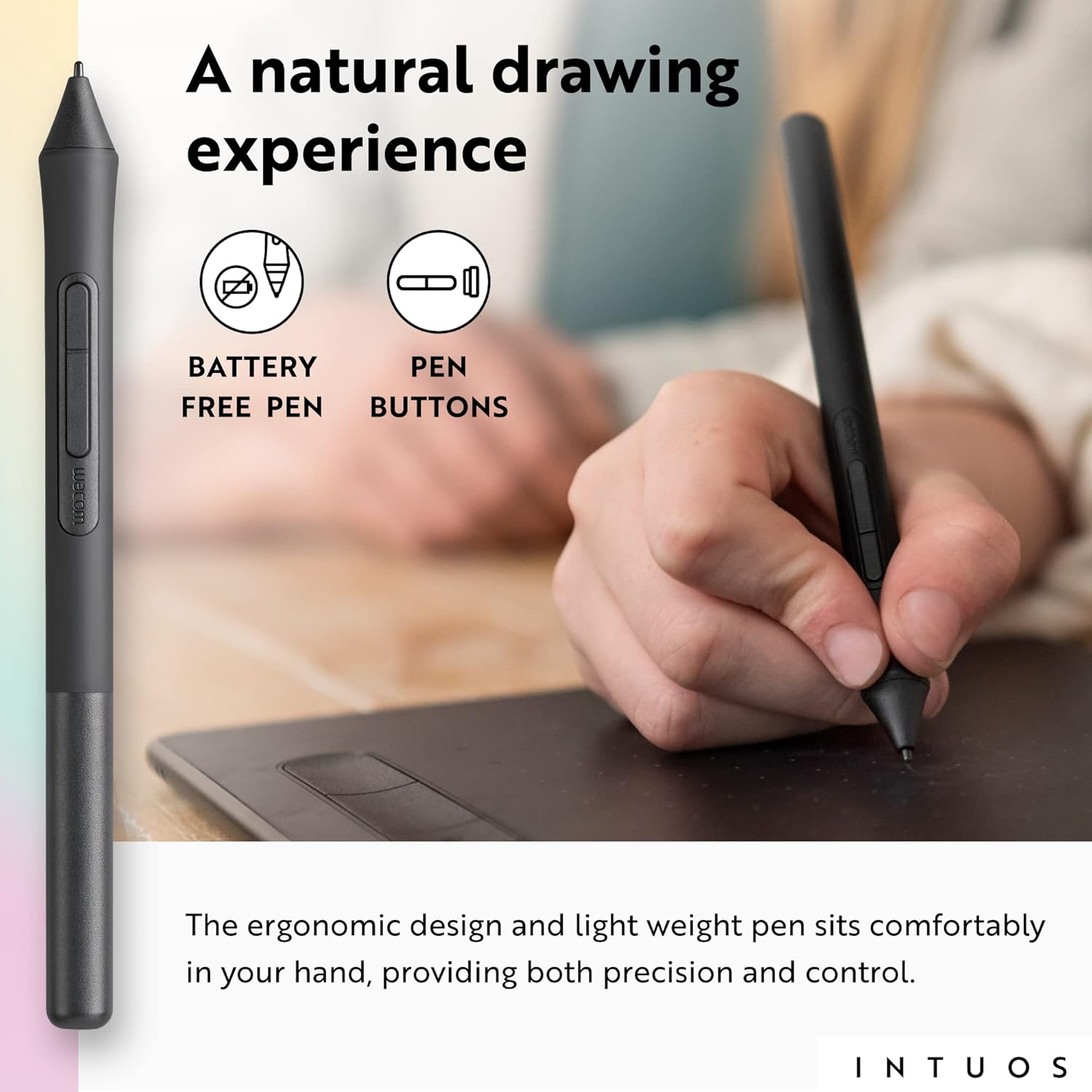 Wacom Intuos Medium Bluetooth Graphics Drawing Tablet Portable For Teachers, Students & Creators