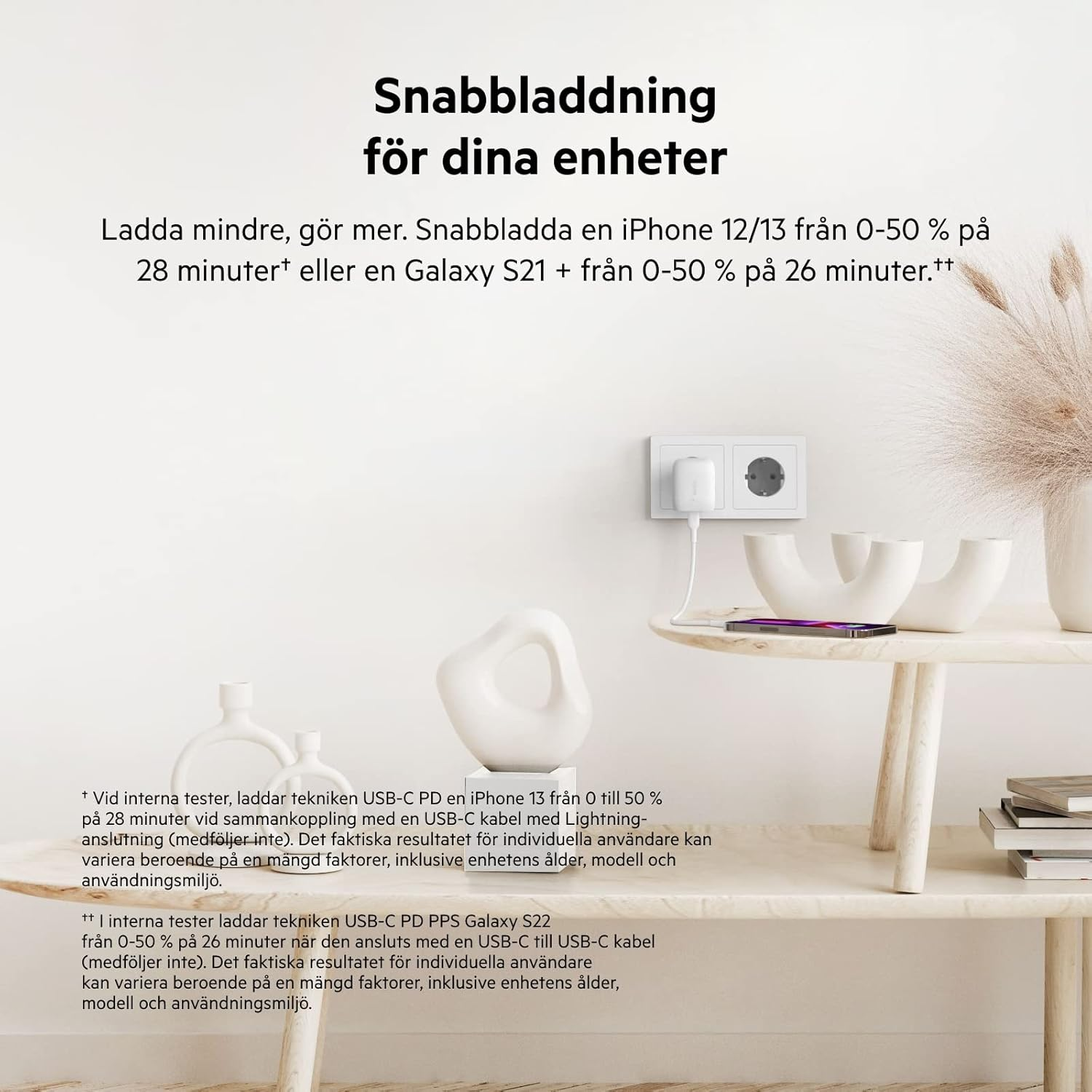 Belkin BoostCharge USB-C Wall Charger 20W, USB-C PD certified with PPS + 1M USB-C to USB-C
Cable