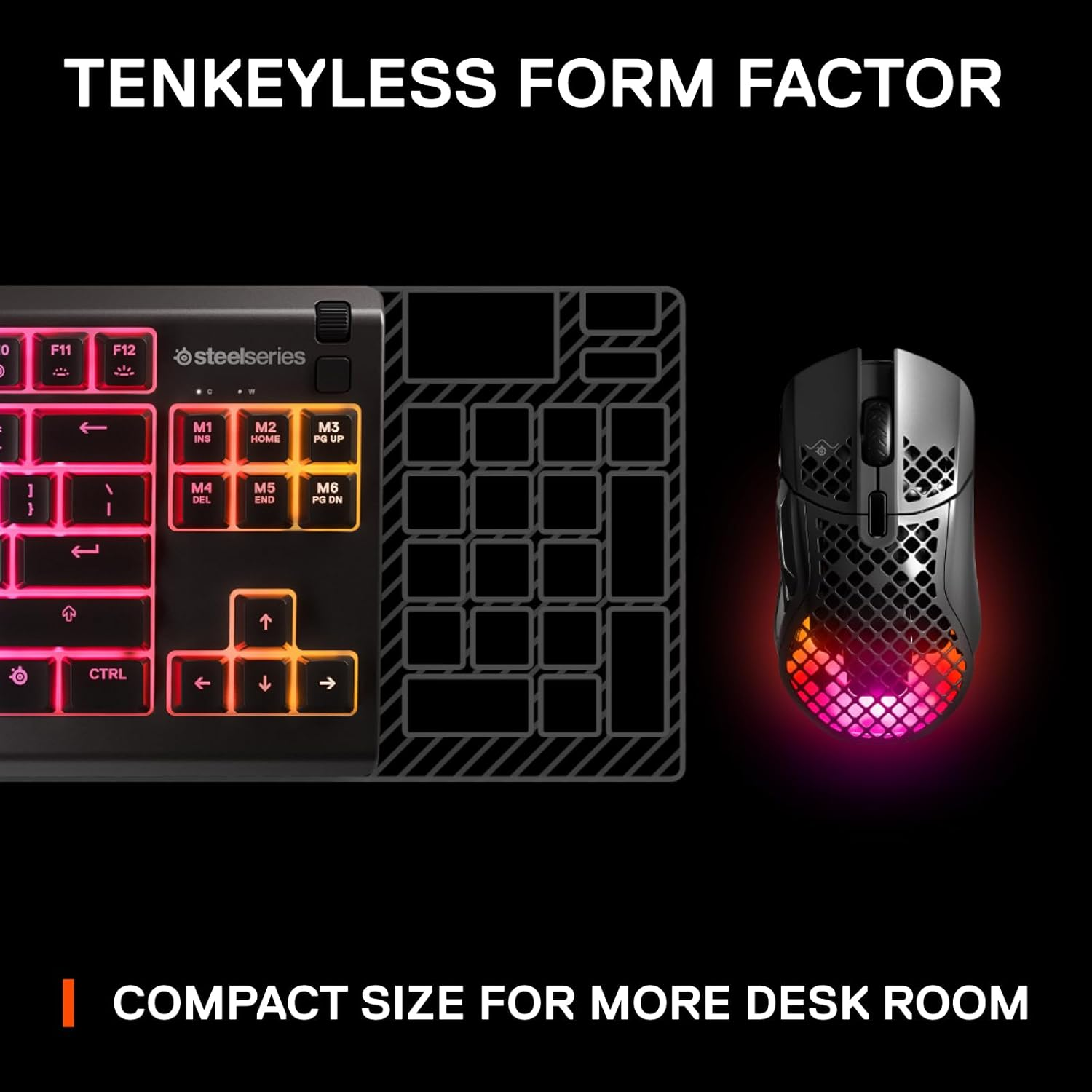 SteelSeries Apex 3 TKL RGB Gaming Keyboard