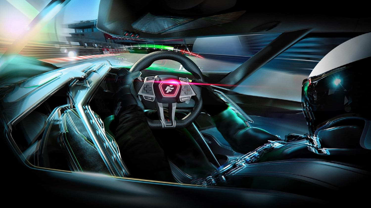 Flashfire F107 IMOLA Racing FORCE FEEDBACK Wheel, Pedals, Shifter, Hall-Effect Sensor, Vibration Feedback Function, Adjustable Rotation 270° and 900°