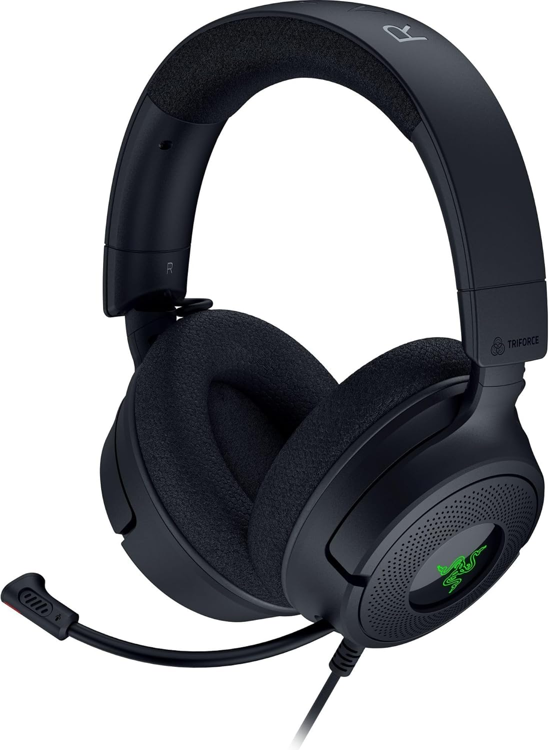 Razer Kraken V4 X Wired 40mm Drivers Cardioid Mic Memory Foam Cushions Chroma RGB Lighting Type C & Type A Cable Headset