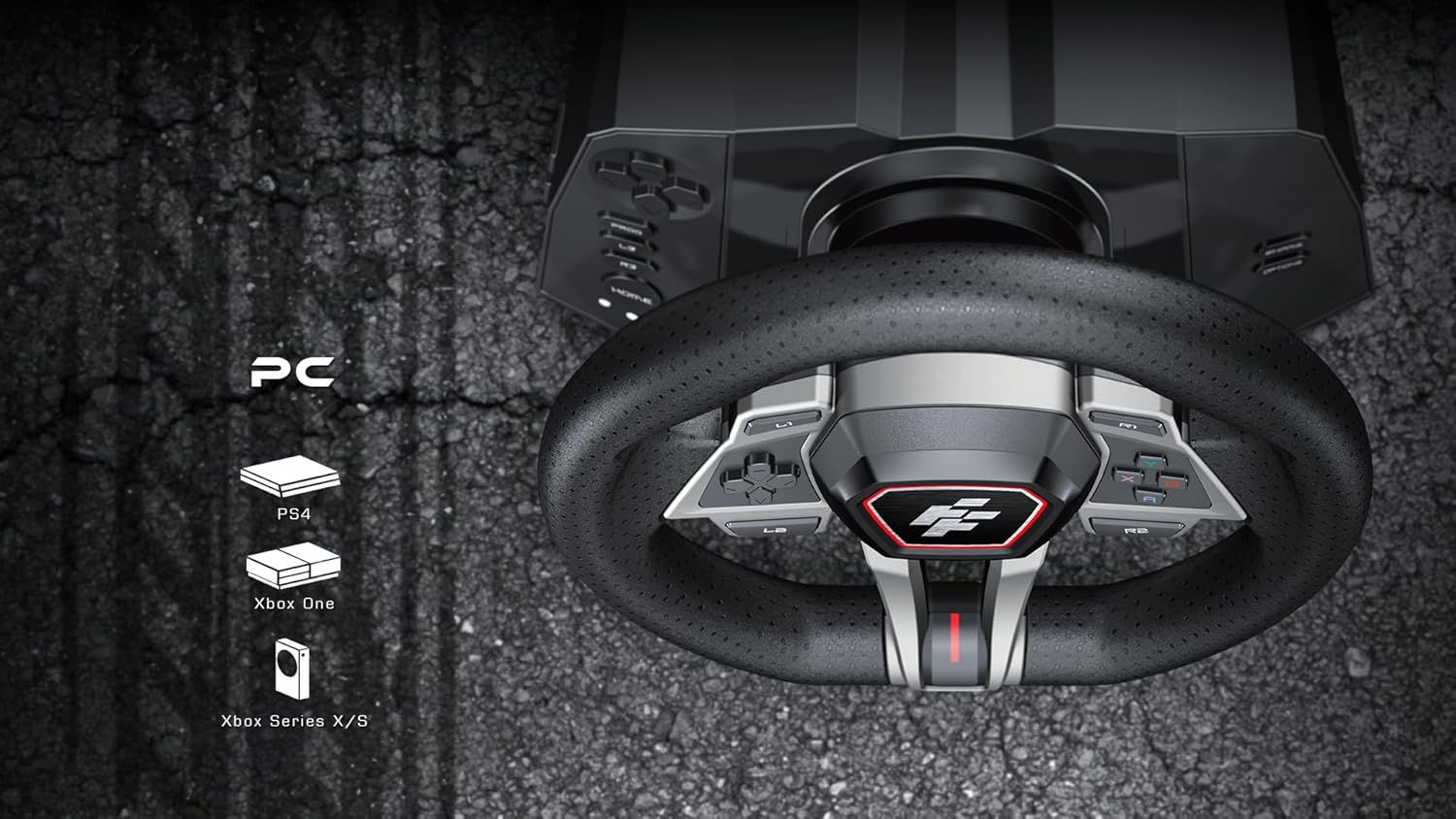 Flashfire F107 IMOLA Racing FORCE FEEDBACK Wheel, Pedals, Shifter, Hall-Effect Sensor, Vibration Feedback Function, Adjustable Rotation 270° and 900°