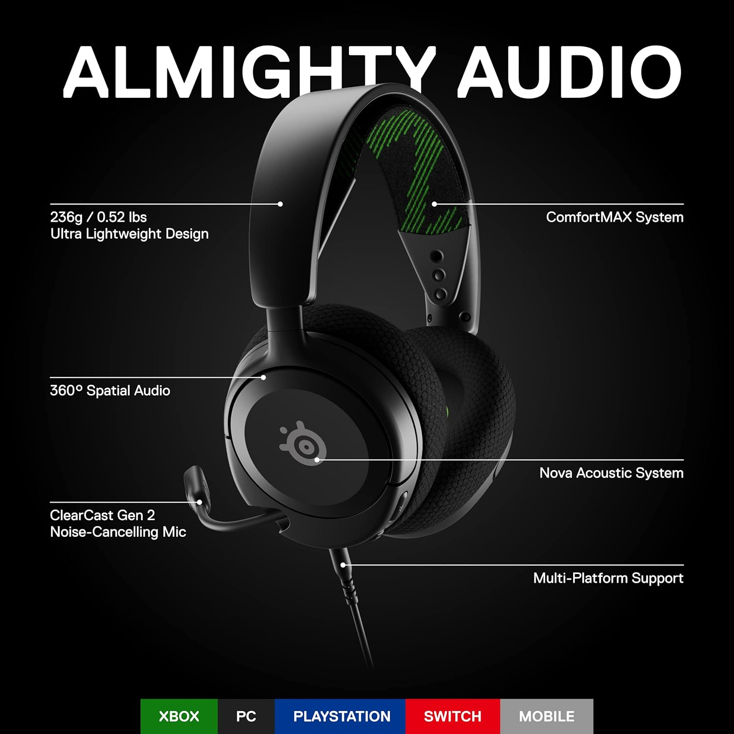SteelSeries Arctis Nova 1X - Signature Arctis Sound Gaming Headset