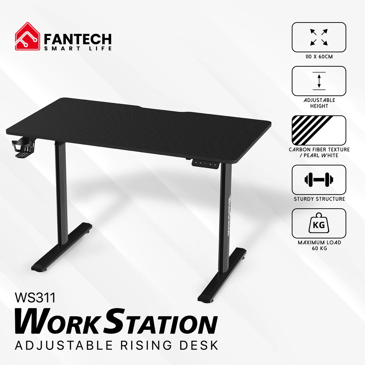 Fantech Table WS311 Work Adjustable Gaming Desk