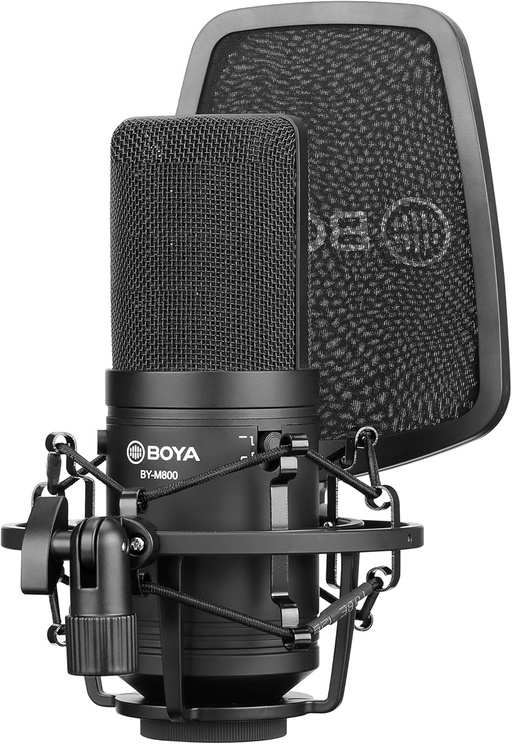 Boya M800 Large Diaphragm Condenser Microphone with Shock Mount & Pop Shield