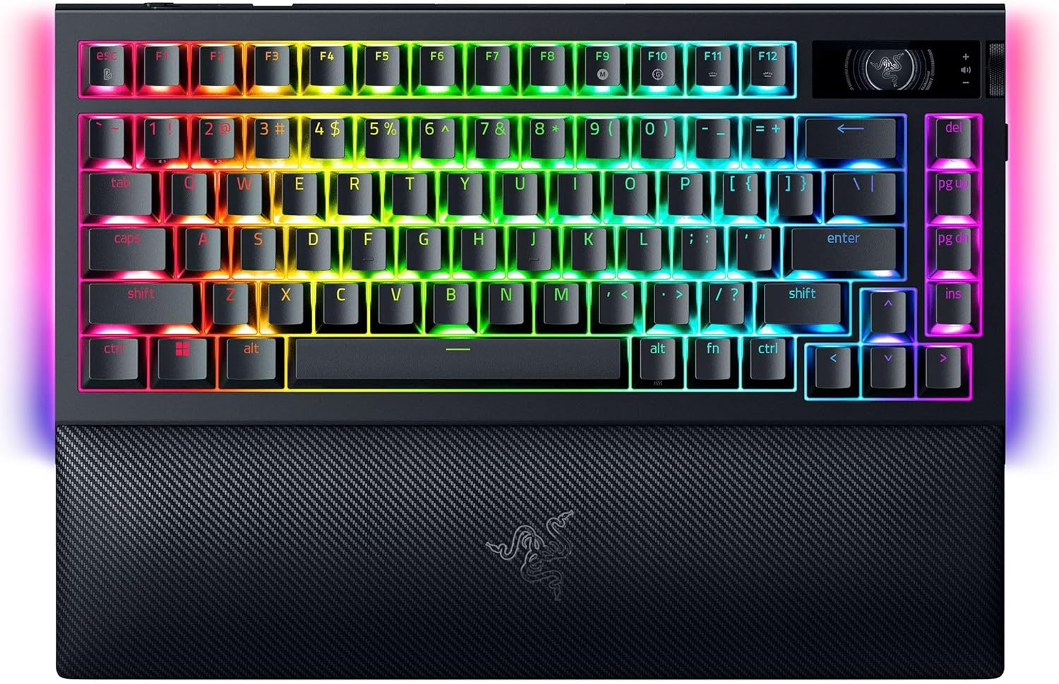 Razer BlackWidow V4 PRO 75% Mechanical Gaming Keyboard Orange Tactile - Black